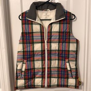 Lands’ End Plaid Puffer Vest